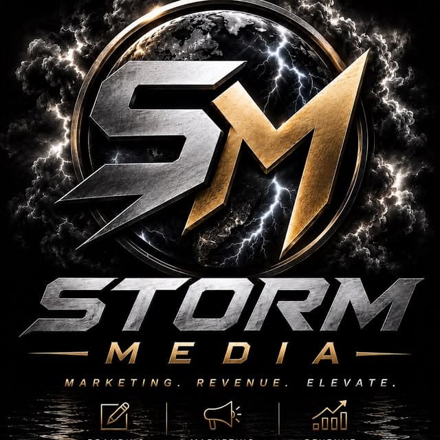 STORM MEDIA emblem — Marketing. Revenue. Elevate.